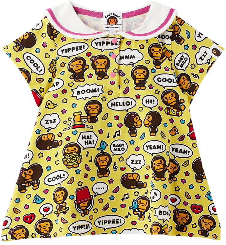 Photo: BAPE Baby Yellow Baby Milo Speech Dress