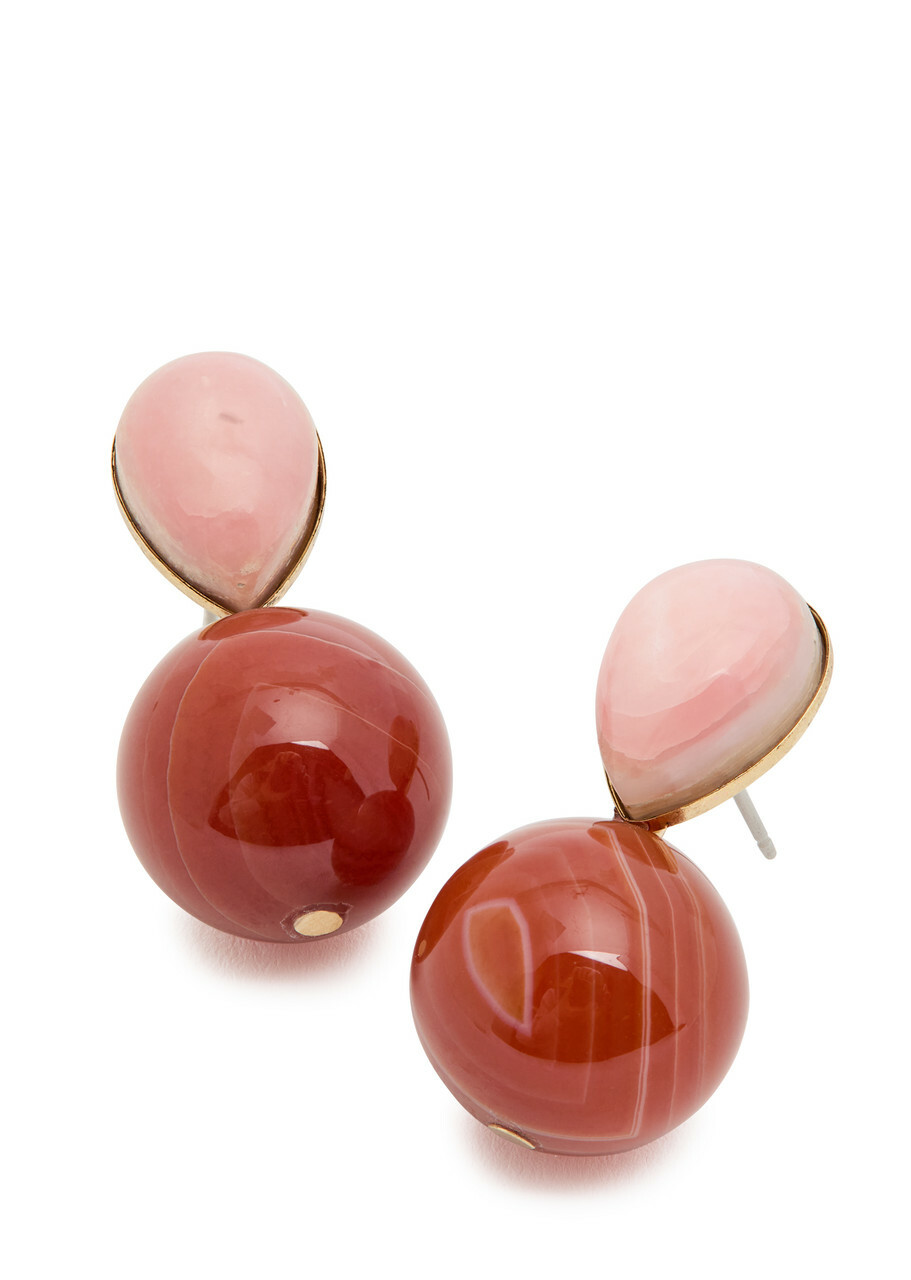 Jennifer Behr Allison 18kt Gold-plated Drop Earrings - Pink - One Size