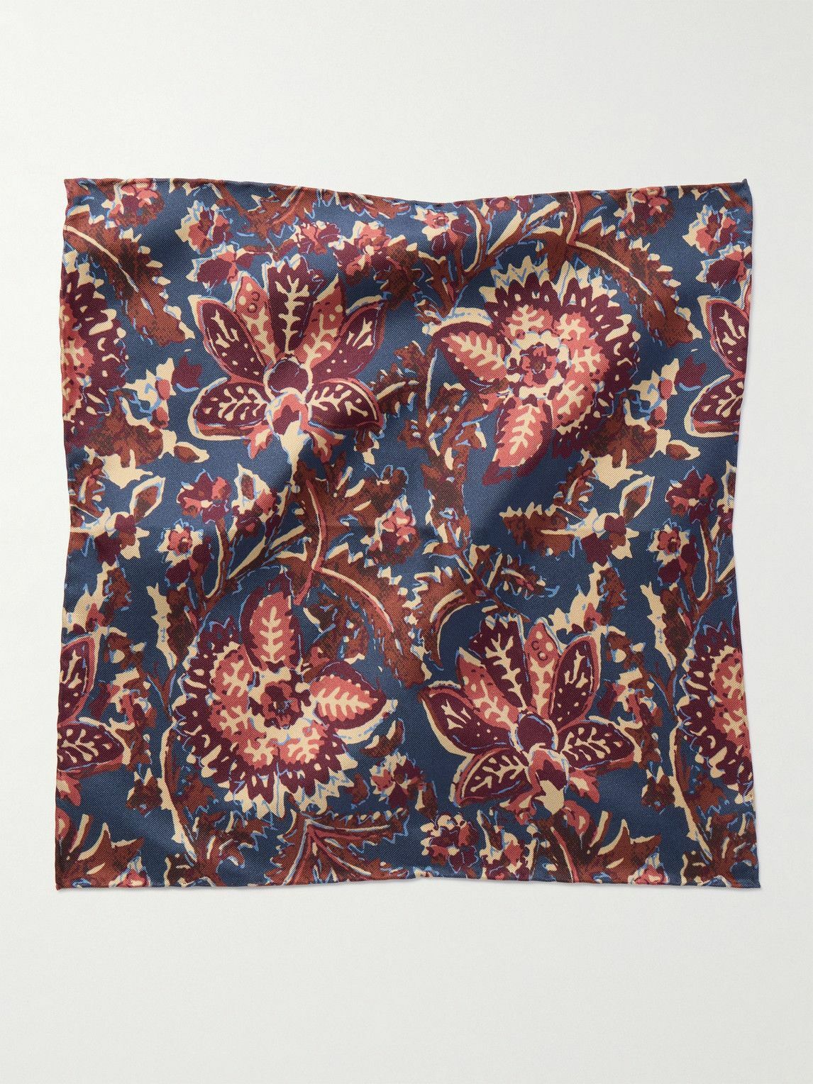 Favourbrook - Charleston Floral-Print Silk-Twill Pocket Square