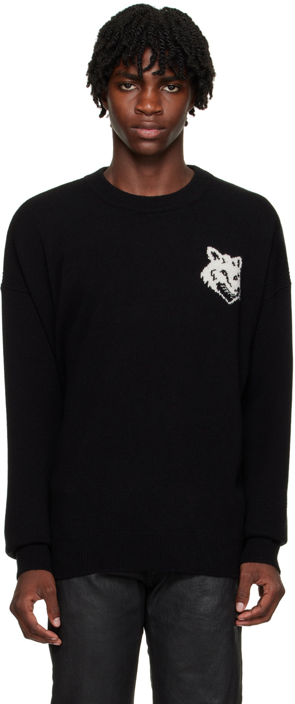 Maison Kitsuné Black Fox Head Sweater Maison Kitsune