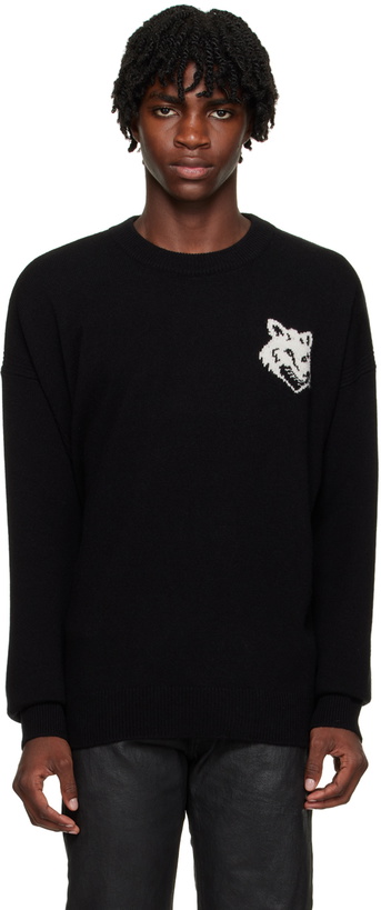 Photo: Maison Kitsuné Black Fox Head Sweater