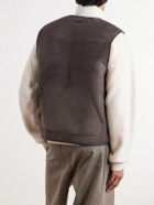 Aimé Leon Dore - Leather-Trimmed Suede Vest - Brown