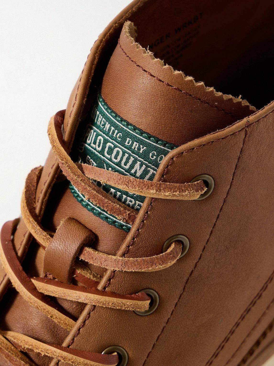 Polo Ralph Lauren Ranger Oiled-Leather Boots Brown Polo Ralph