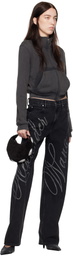 alexanderwang.t Gray Cropped Zip-Up Sweater