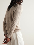 Inis Meáin - Aran Cable-Knit Linen Sweater - Neutrals