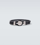 Tom Ford Logo braided leather bracelet