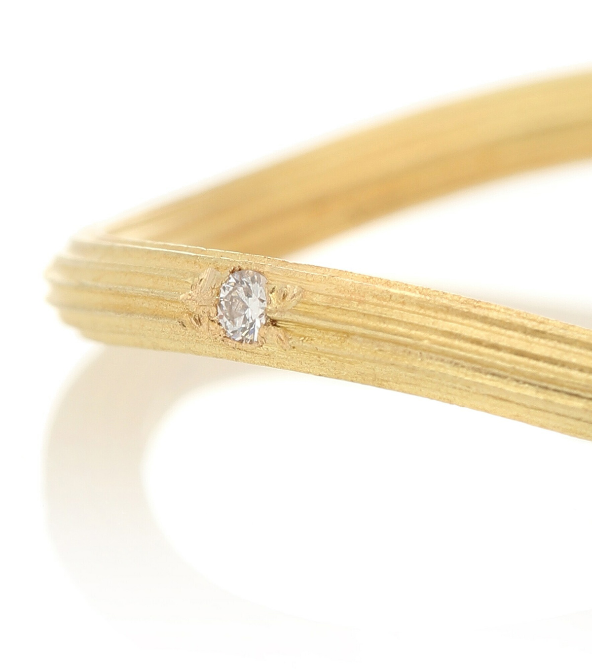 Elhanati - String Ring 18kt gold ring with diamond