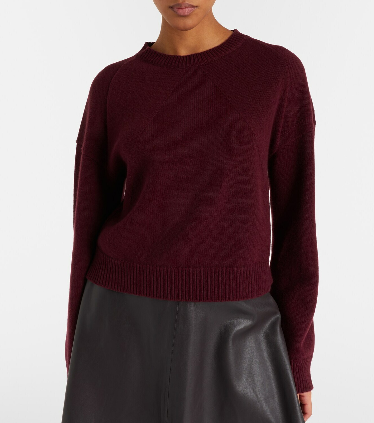 Fforme Marcela cropped wool and cashmere sweater