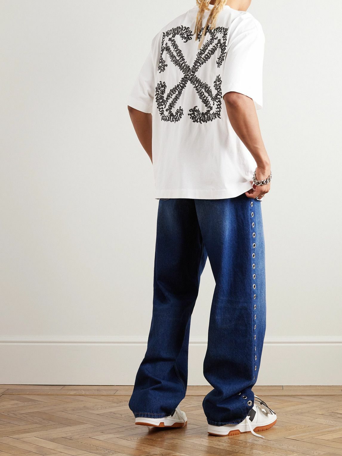 Tシャツ・カットソー OFF-WHITE COTTON JERSEY T-SHIRT WITH LOGO Off White OFF-WHITE COTTON JERSEY T-SHIRT WITH LOGO Multiple
