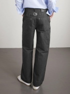 LOEWE - Straight-Leg Cotton Trousers - Gray