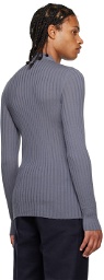 Ferragamo Gray V-Neck Sweater