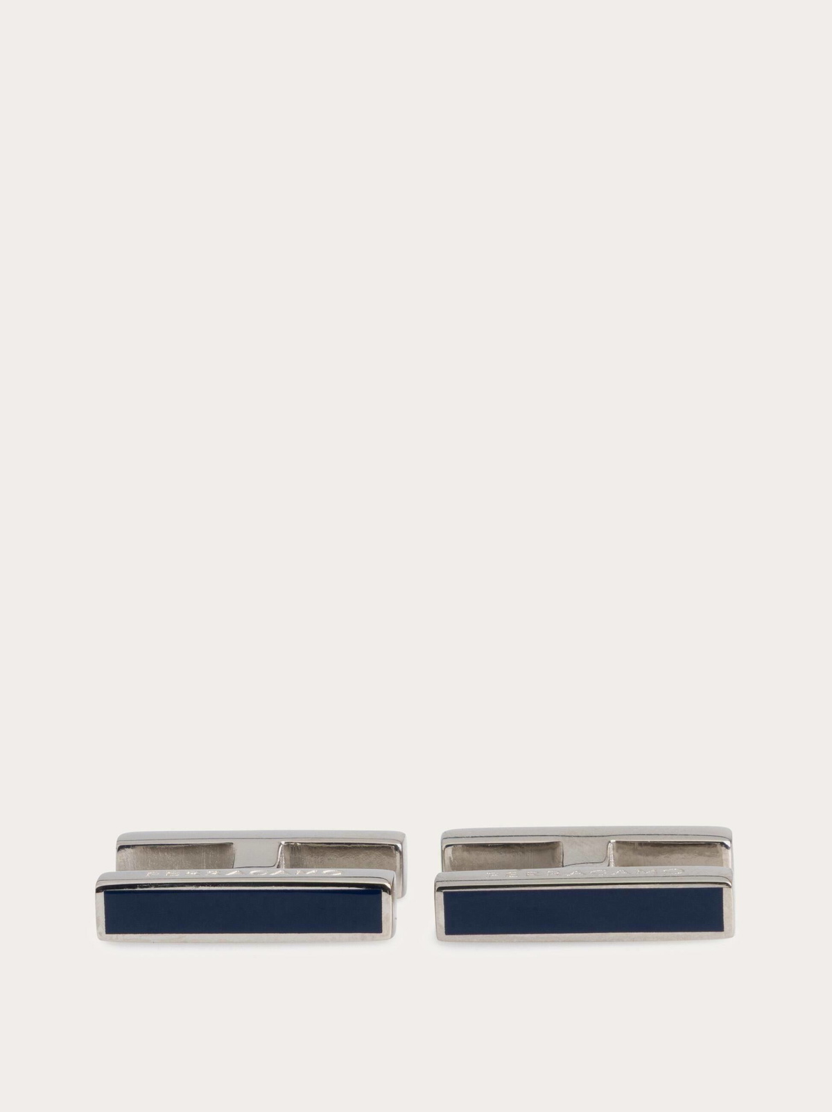 Ferragamo Mens Crystal embellished cufflinks in Blue