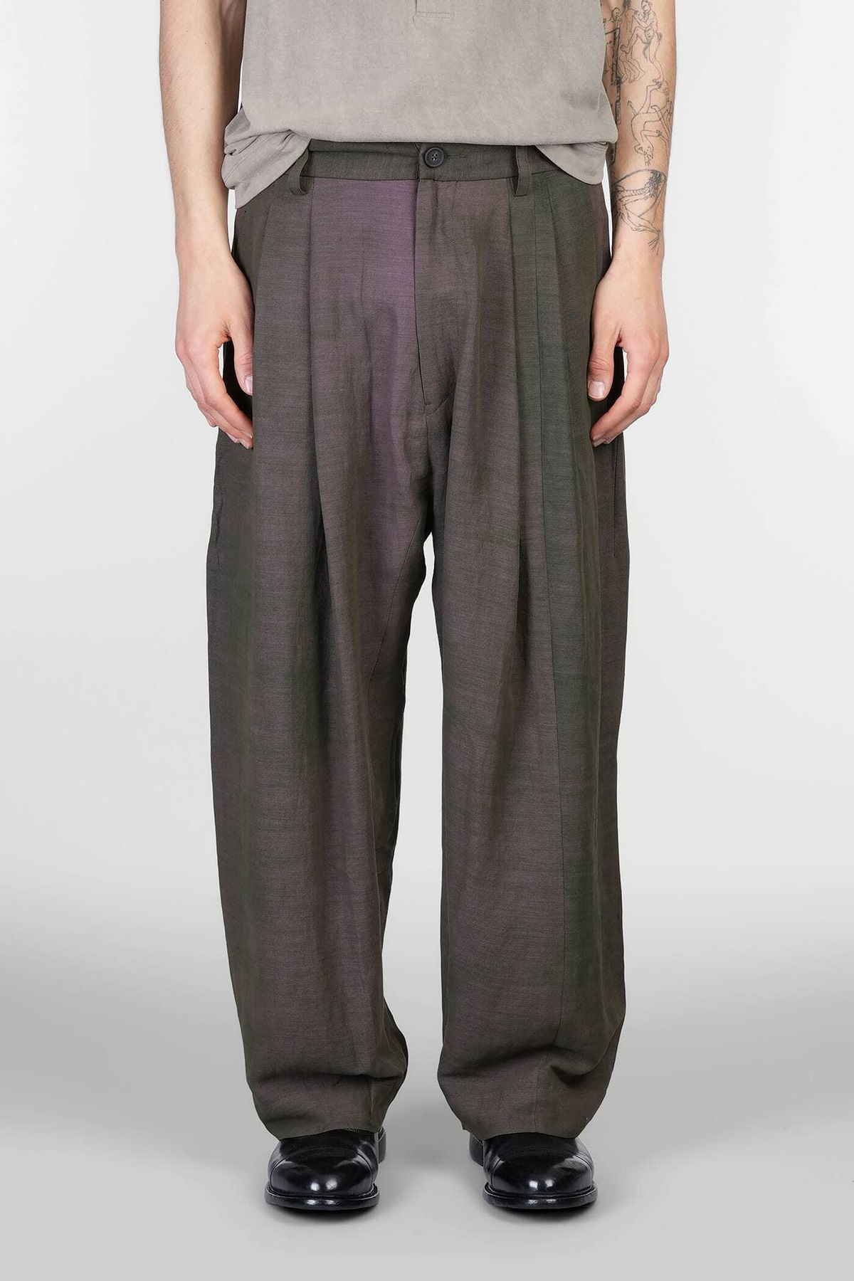 Ziggy Chen Pants In Multicolor Cotton