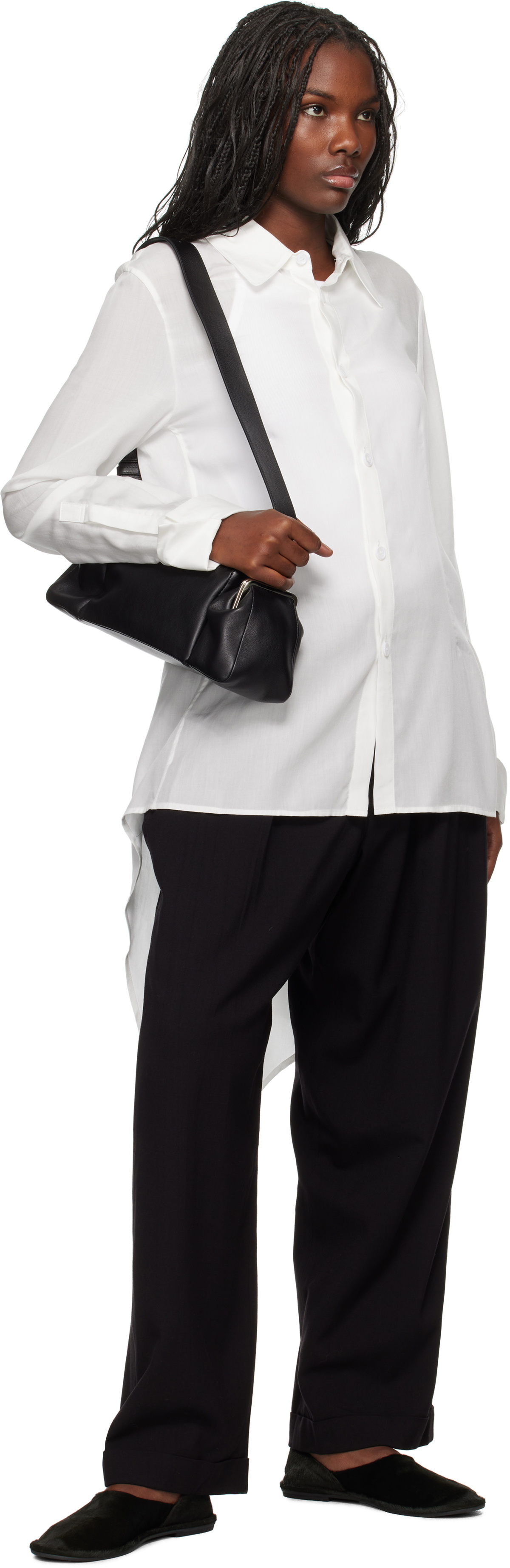 YOHJI YAMAMOTO White Sailor Cutting Shirt