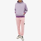 Stone Island Men's Marina Plated Dyed Popover Hoody in Magenta