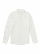 Mr P. - Garment-Dyed Linen Shirt - White