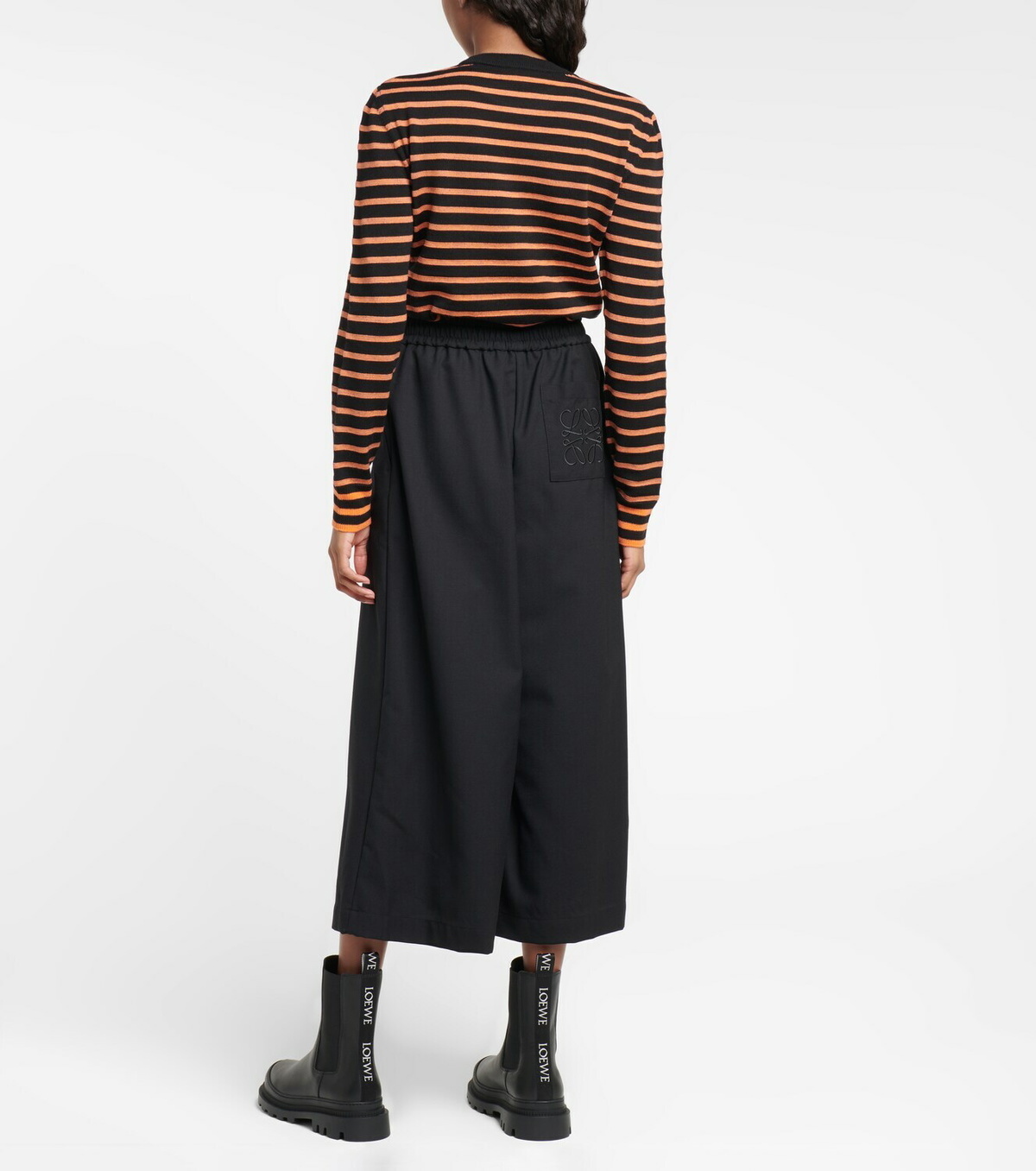 Loewe - Embroidered wool culottes Loewe
