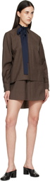 sacai Brown Suiting Minidress