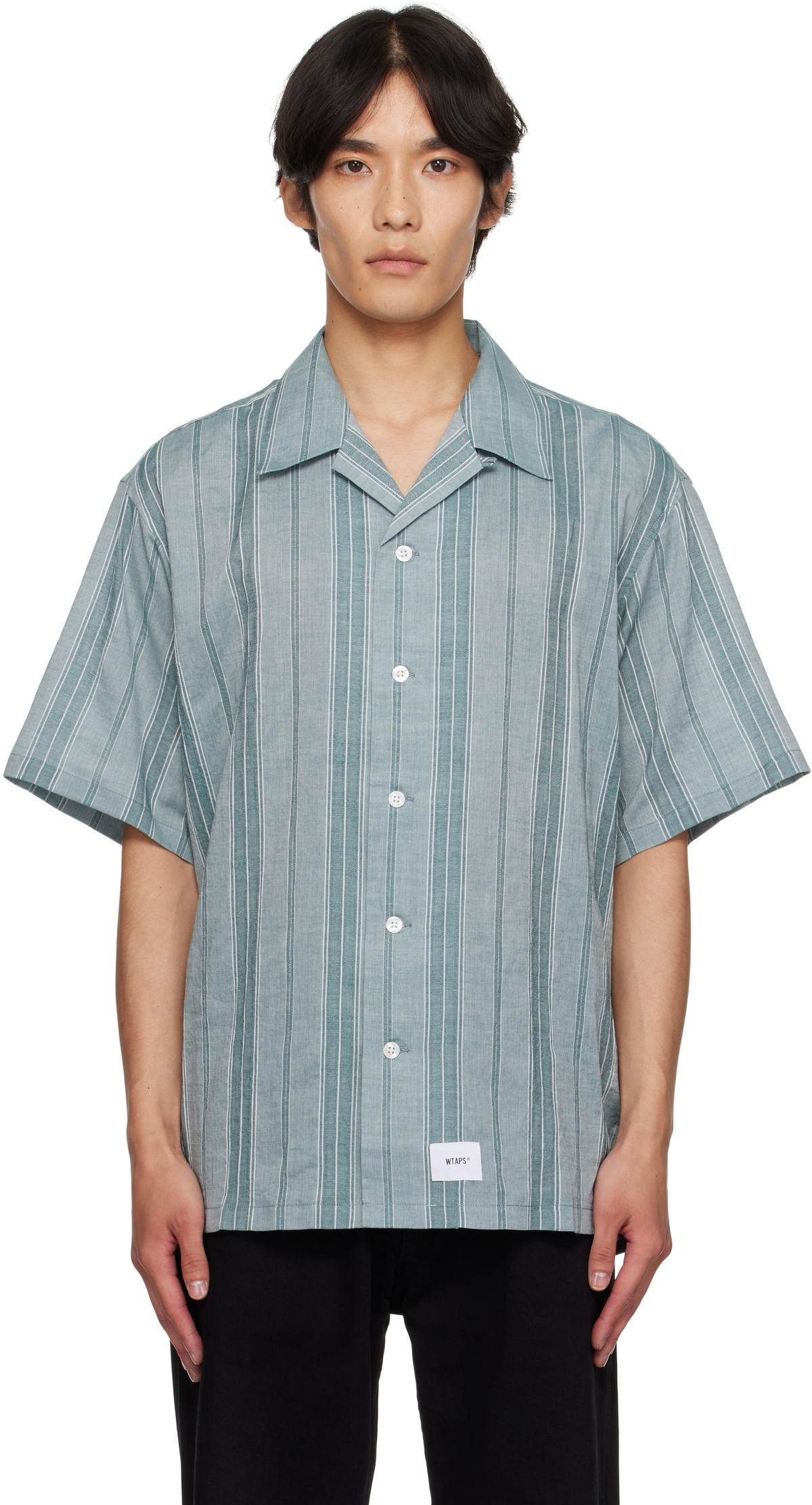 WTAPS Green Striped Shirt