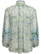 ZIMMERMANN Ottie Printed Ramie Billow Blouse