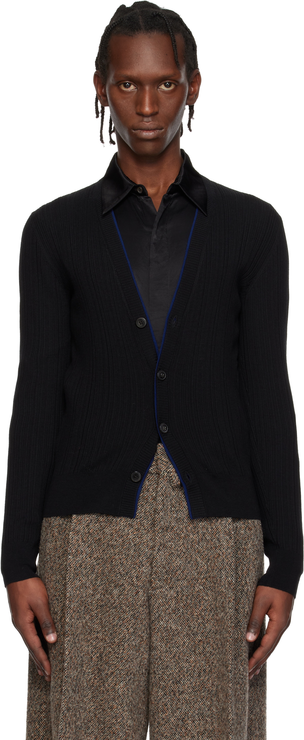 Dries Van Noten White Fluffy Cardigan Dries Van Noten
