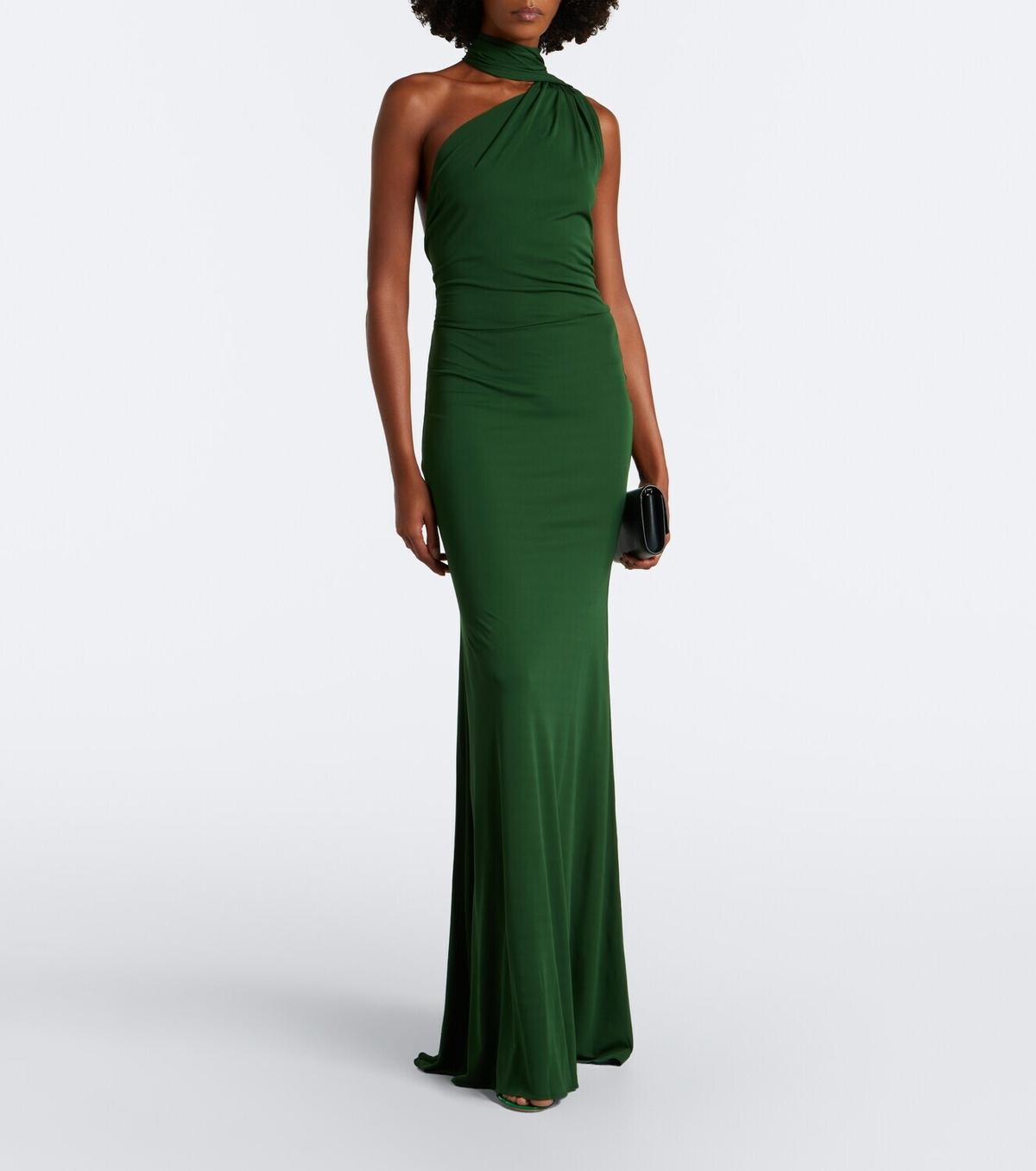 Alex Perry One-shoulder jersey gown