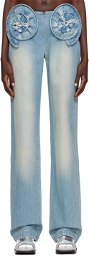 FIDAN NOVRUZOVA SSENSE Exclusive Blue Jeans