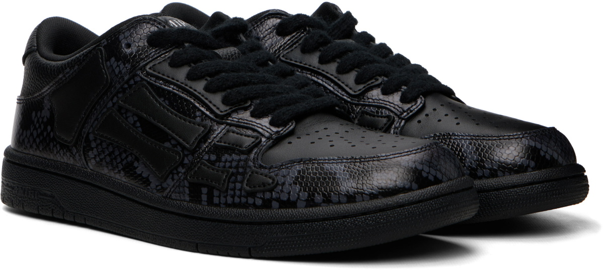 AMIRI Black Printed Python Skel Top Low Sneakers