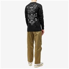 Creepz Men's Long Sleeve Tatted T-Shirt in Black