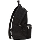 Saint Laurent Black Croc City Backpack