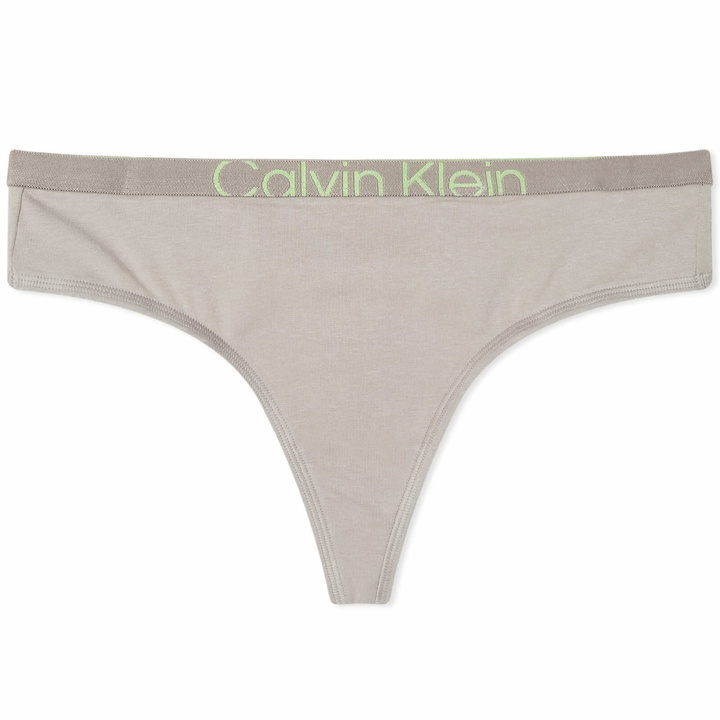 Photo: Calvin Klein Women's CK Thong in Satellite/Green Flash