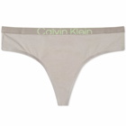 Calvin Klein Women's CK Thong in Satellite/Green Flash