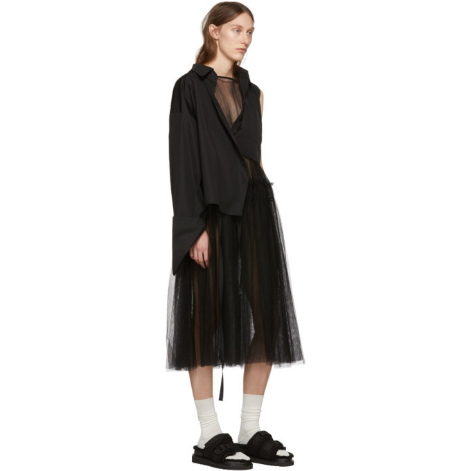 Chika Kisada Black Sleeveless Tulle Dress