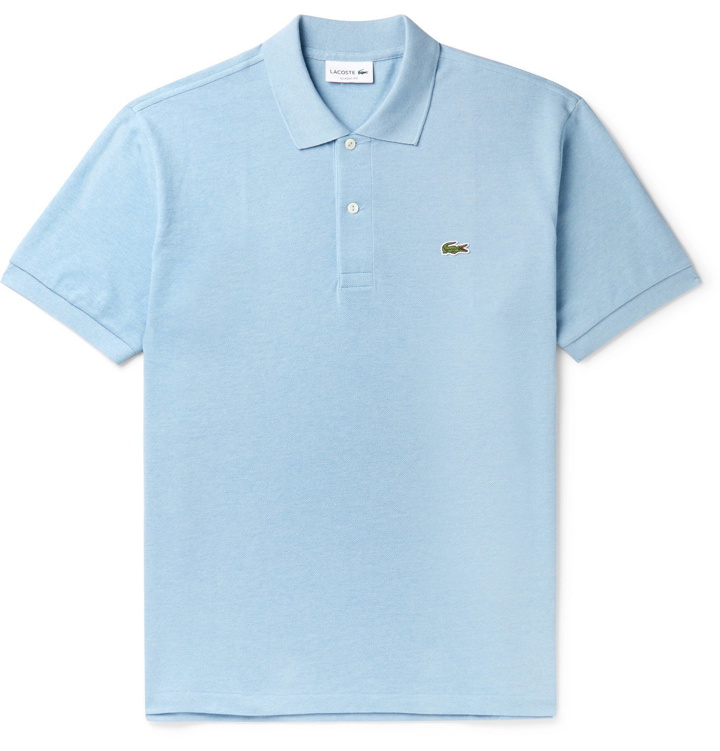 Photo: Lacoste - Logo-Appliquéd Cotton-Piqué Polo Shirt - Blue