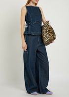 Damson Madder Augusta Ruffled Straight-leg Jeans Indigo
