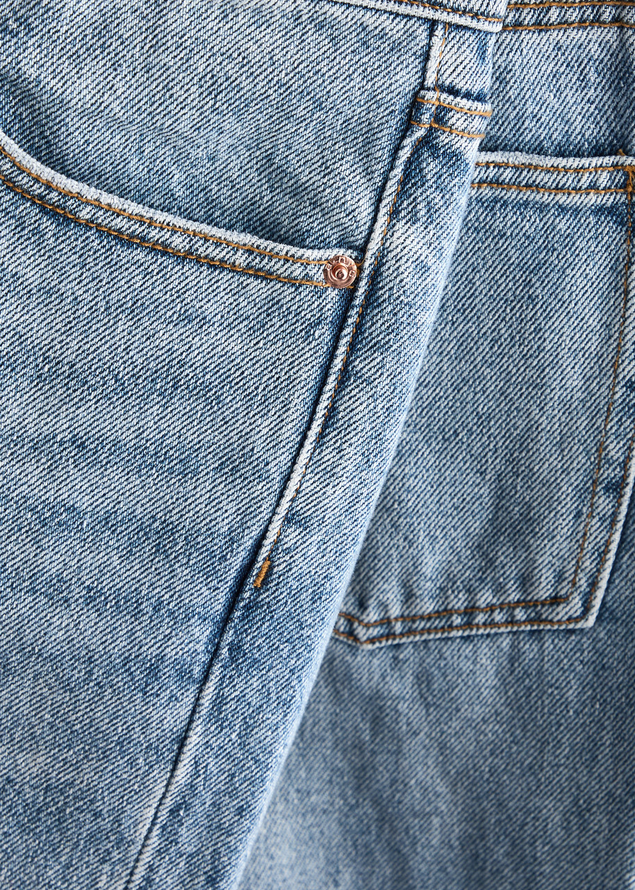 Alexanderwang.t Thong-effect Straight-leg Jeans Light Blue