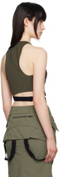 HYEIN SEO Khaki Cinched Halter Tank Top