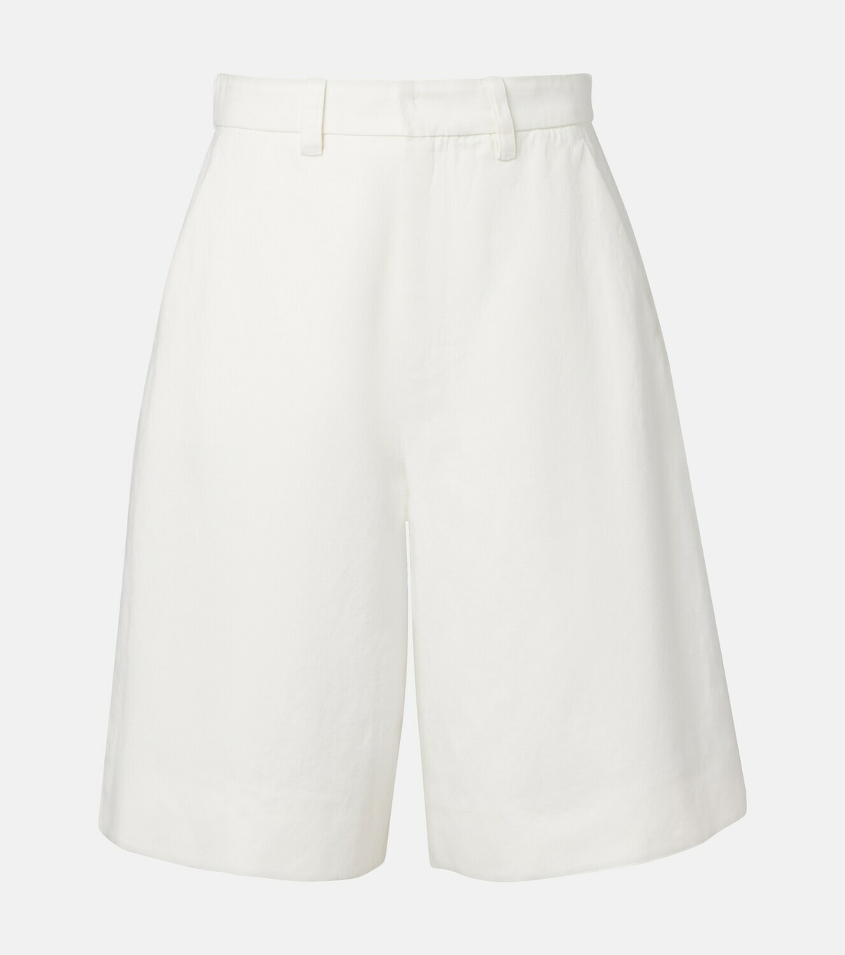 'S Max Mara Sole cotton and linen Bermuda shorts