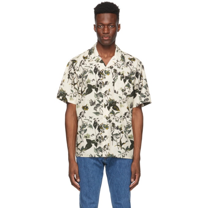 Photo: Norse Projects Off-White Floral Print Carsten Short Sleeve Shirt