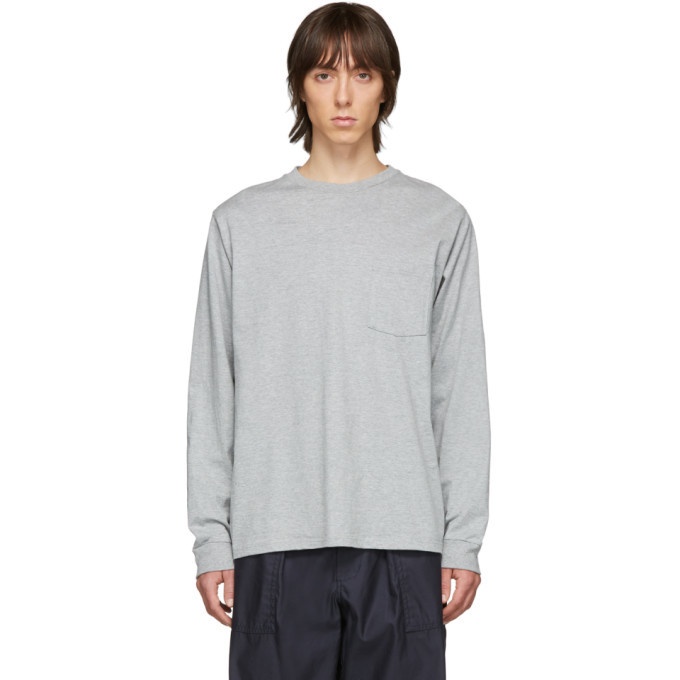 Photo: Beams Plus Grey Pocket Long Sleeve T-Shirt
