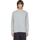 Beams Plus Grey Pocket Long Sleeve T-Shirt