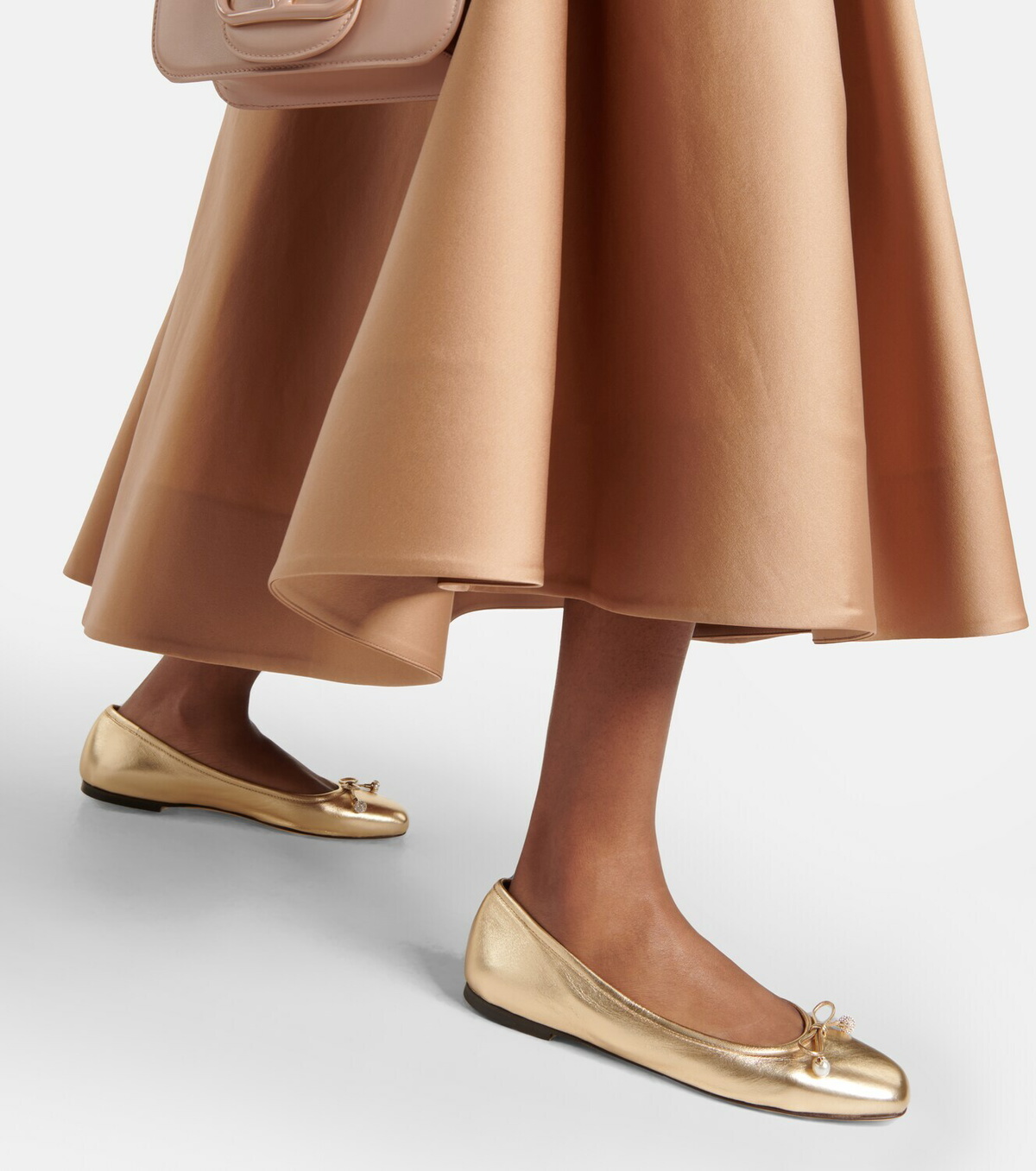 Jimmy Choo Elme metallic leather ballet flats Jimmy Choo