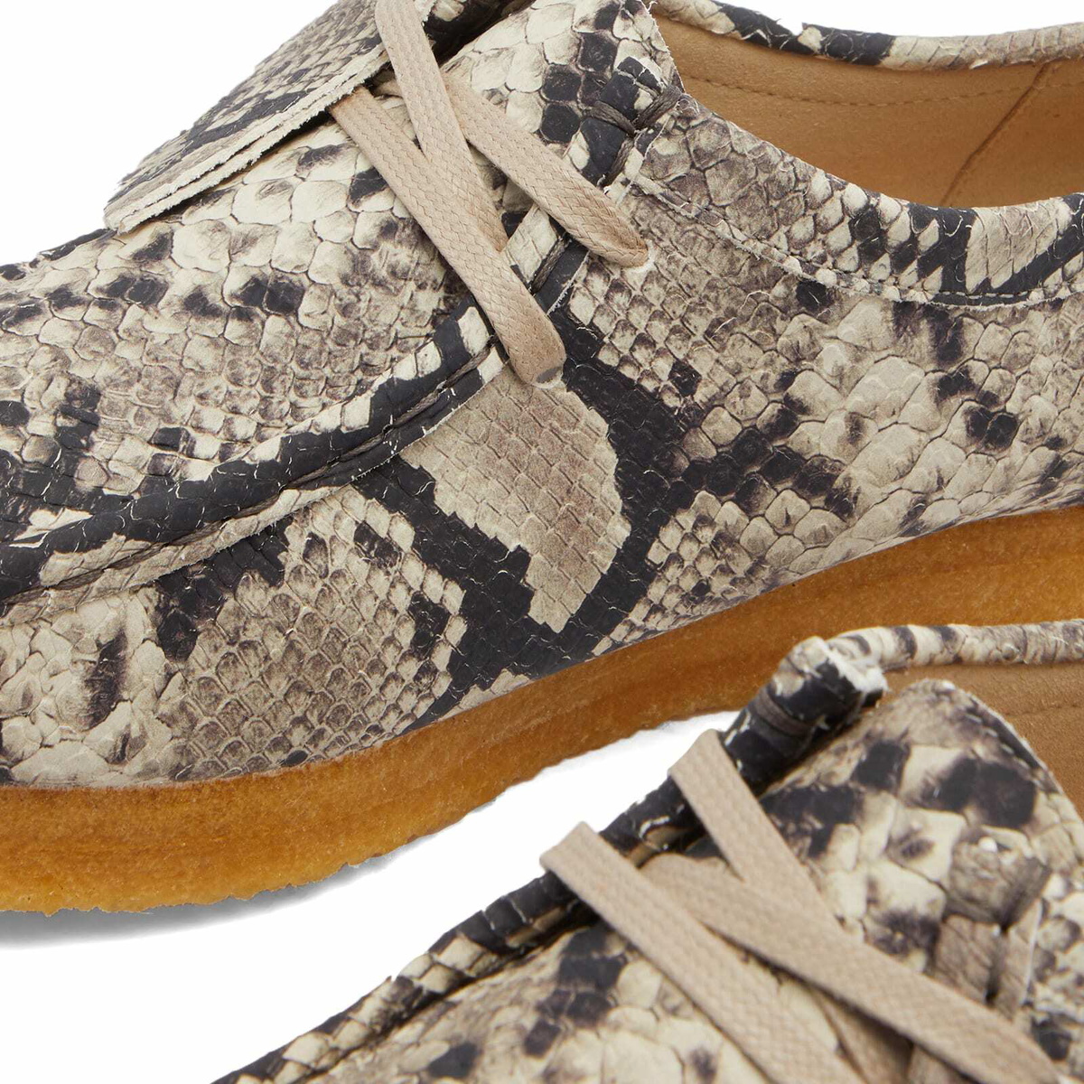 Clarks Originals Women's Wallabee in Grey Snake Leather Clarks Originals Women's Wallabee in Grey Snake Leather