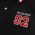 Alexander McQueen Men's 92 Logo Polo Shirt in Black