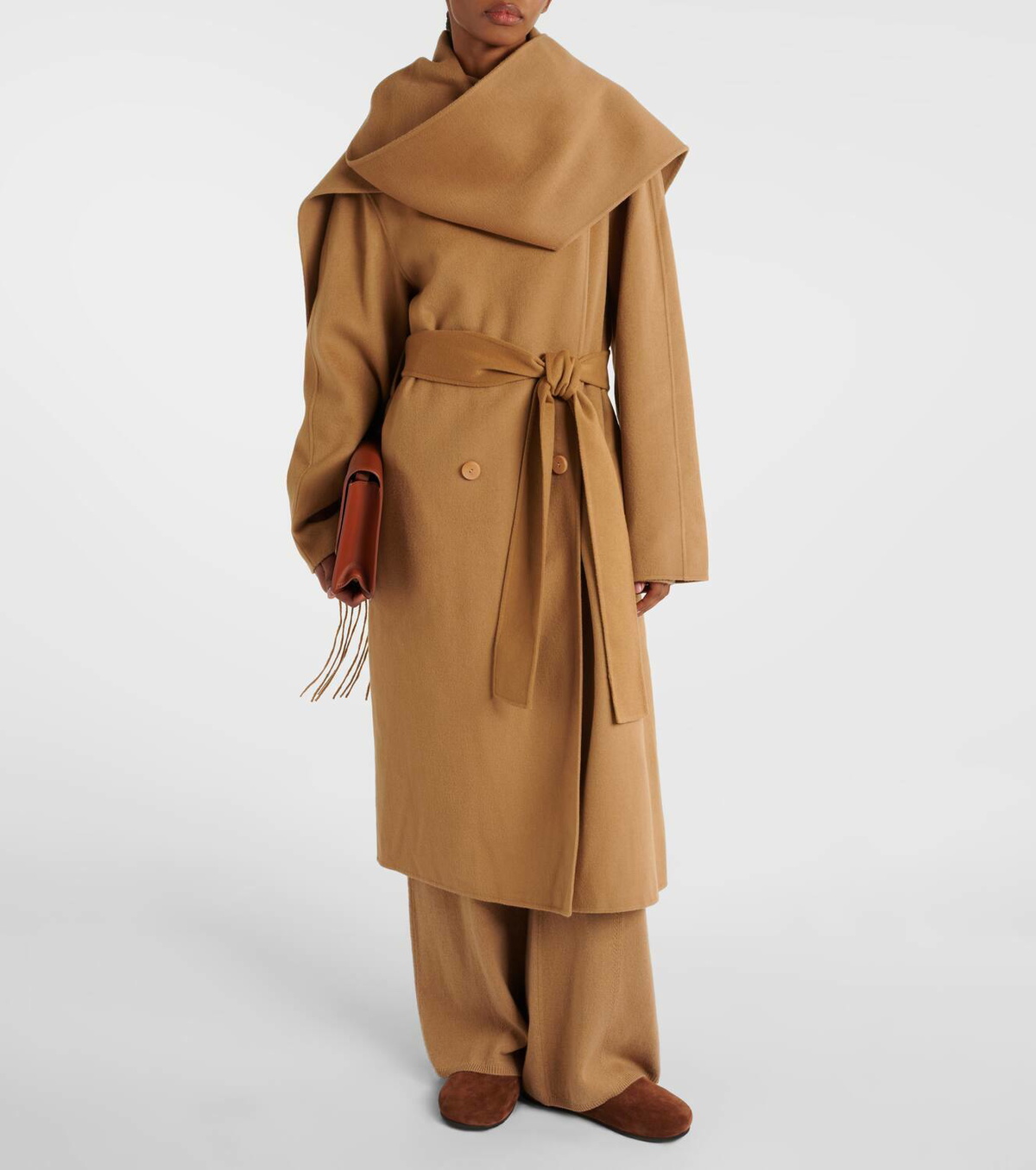 Joseph Lepage caped wool and silk wrap coat Joseph