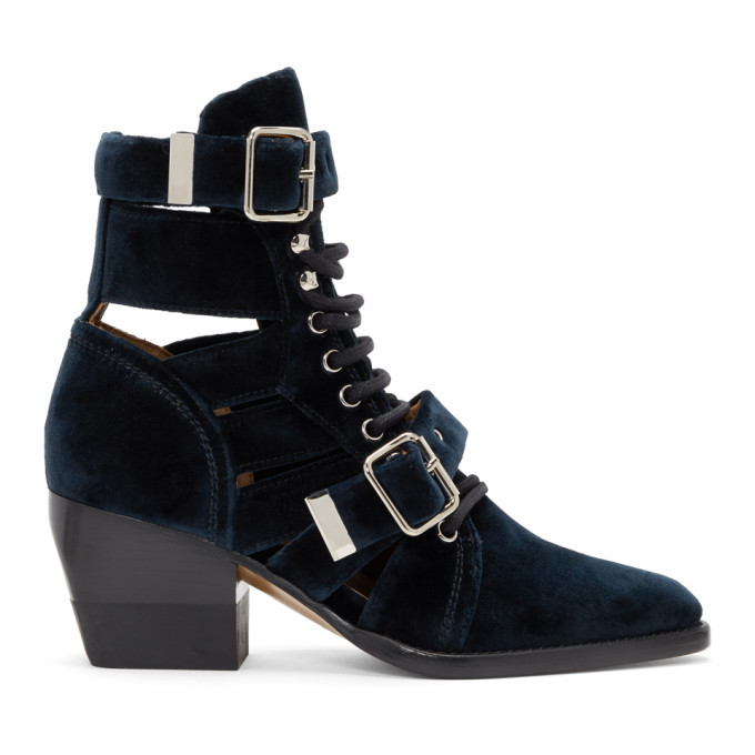 Chloe discount velvet boots