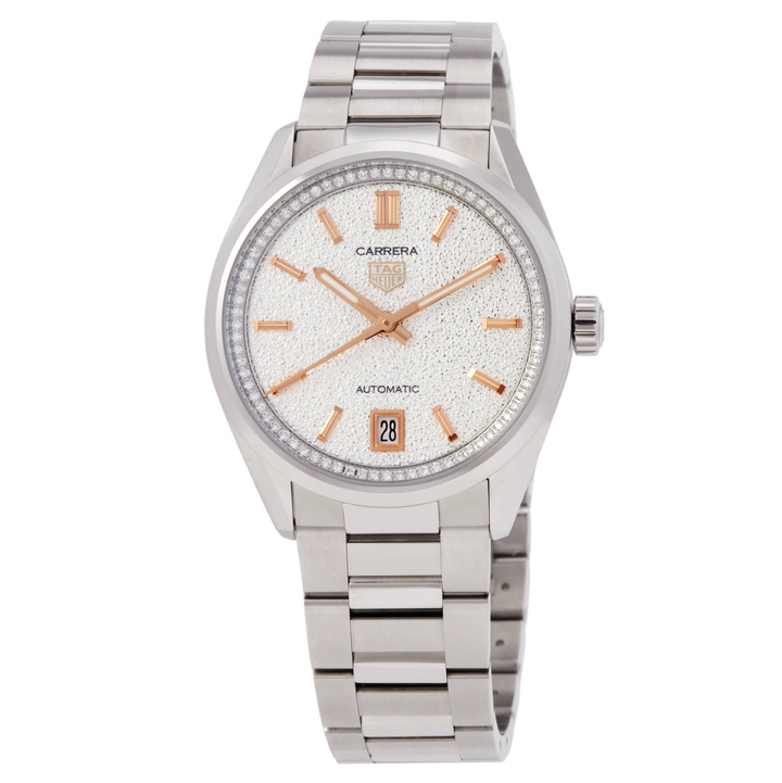Photo: Tag Heuer Carrera Date GMT Automatic Grey Dial Ladies Watch WBN231B.BA0001