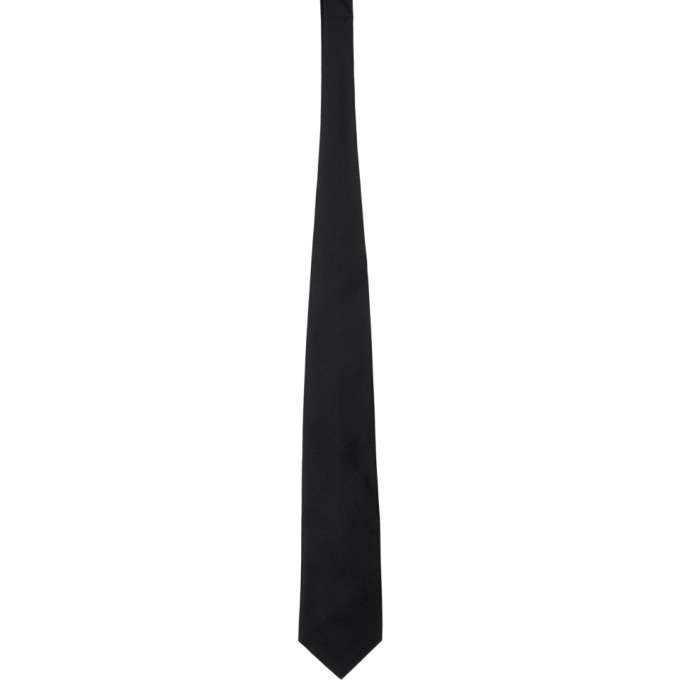 Photo: Comme des Garcons Homme Deux Black Silk Plain Tie