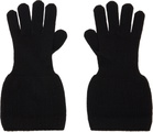 YOHJI YAMAMOTO Black Knitted Gloves
