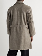 Monitaly - Jute Belted Wool-Blend Flannel Coat - Neutrals